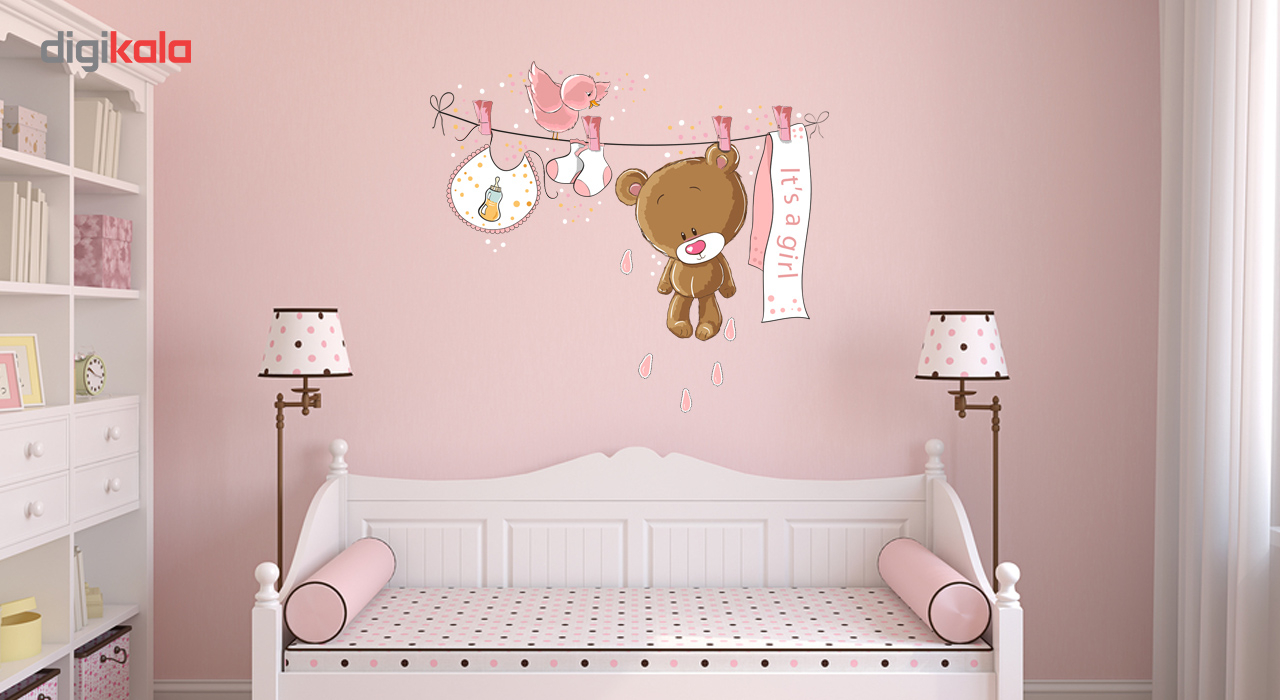 استیکر دیواری باروچین طرح خرس کوچولوی