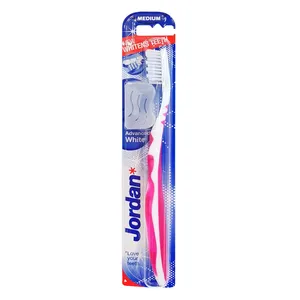 Jordan Advanced White Medium Toothbrush With Cap