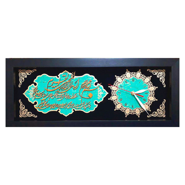 ساعت معرق چوب فاطر مدل 3340 سایز 60x26