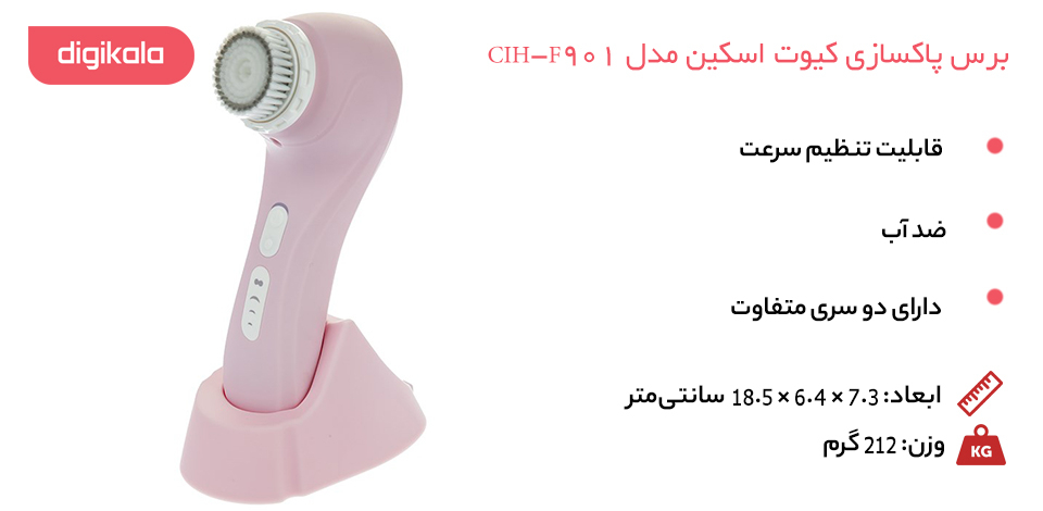 برس پاکسازی کیوت اسکین مدل CIH-F901 infographic