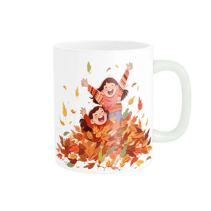 ماگ استلار طرح دخترانه پاییزی کد 1772