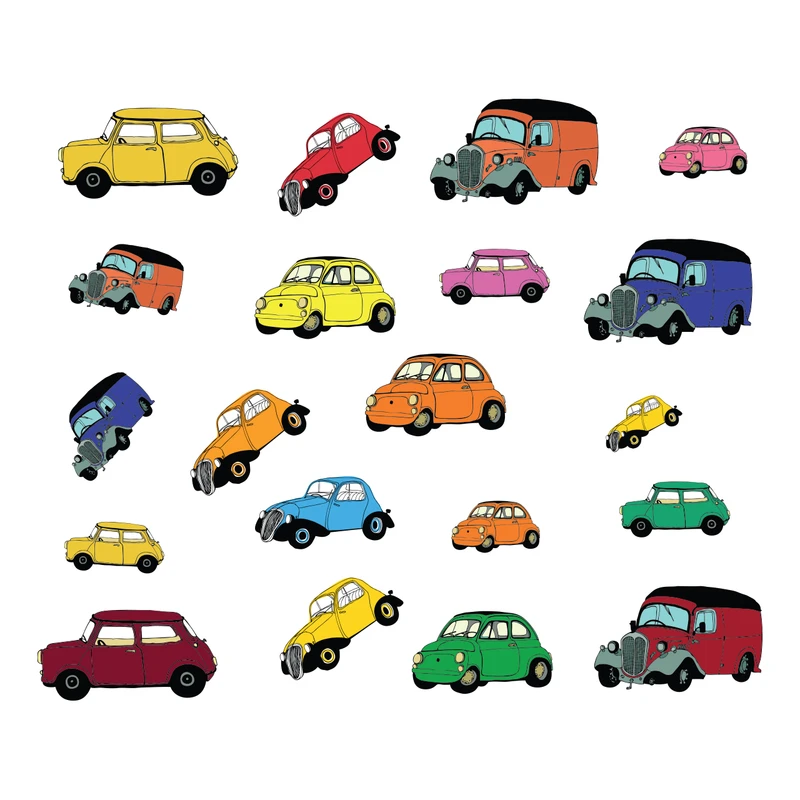 استیکر سالسو طرح old cars h.k