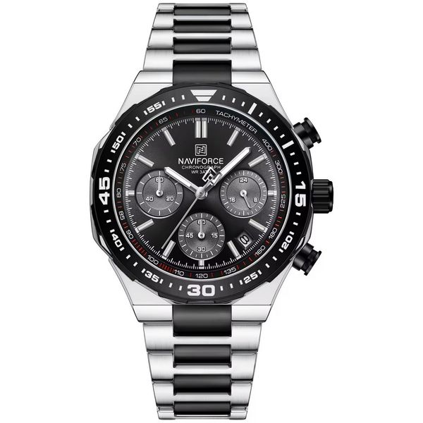 ساعت مچی عقربه‌ای مردانه کوارتز نیوی فورس مدل فول تایم کد F8049SBB