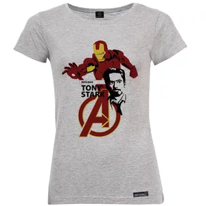 تی شرت آستین کوتاه زنانه 27 مدل Assemble Iron Man کد MH908
