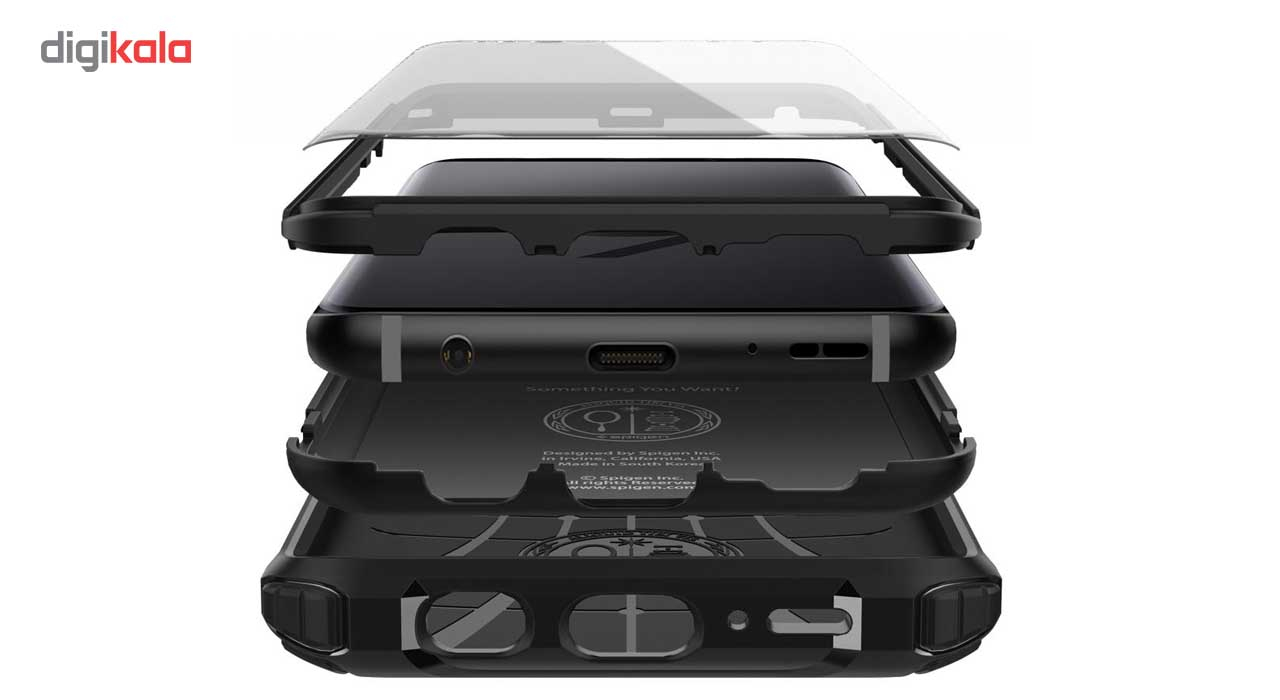 کاور اسپیگن مدل Pro Guard مناسب برای گوشی موبایل سامسونگ S9 plus به همراه محافظ صفحه نمایش