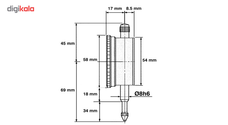 ساعت اندیکاتور لیمیت کد 0103-11912 گستره 1-0 میلی متر