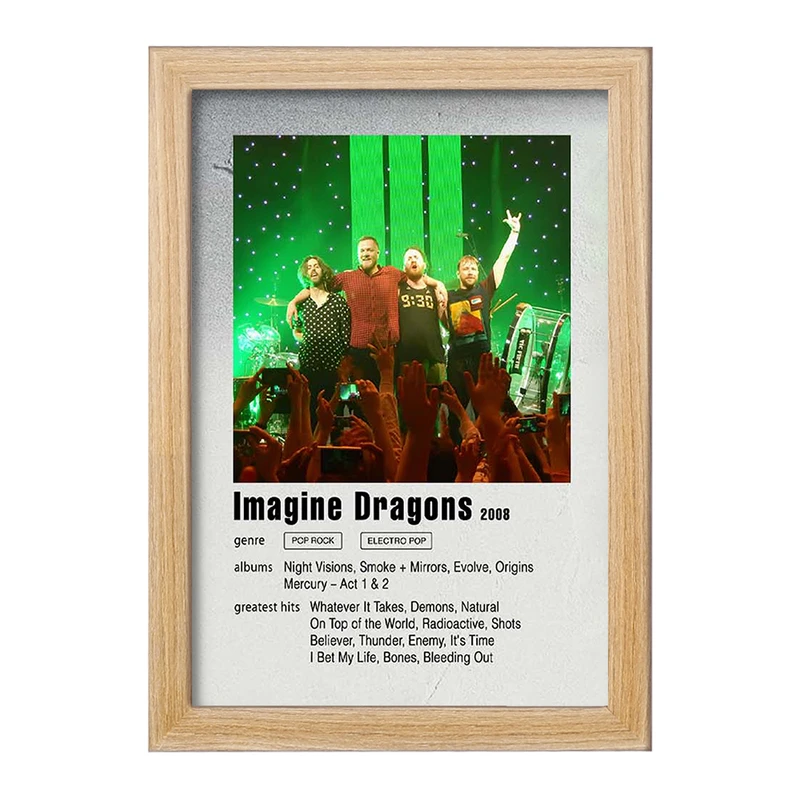 تابلو خندالو مدل ایمجین درگنز (Imagine Dragons)   کد F11236
