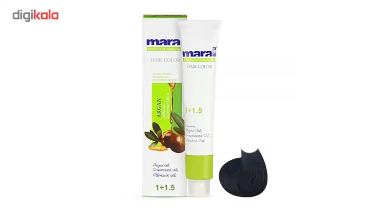 رنگ مو مارال سری دودی مدل مشکی پر کلاغی شماره 1.1