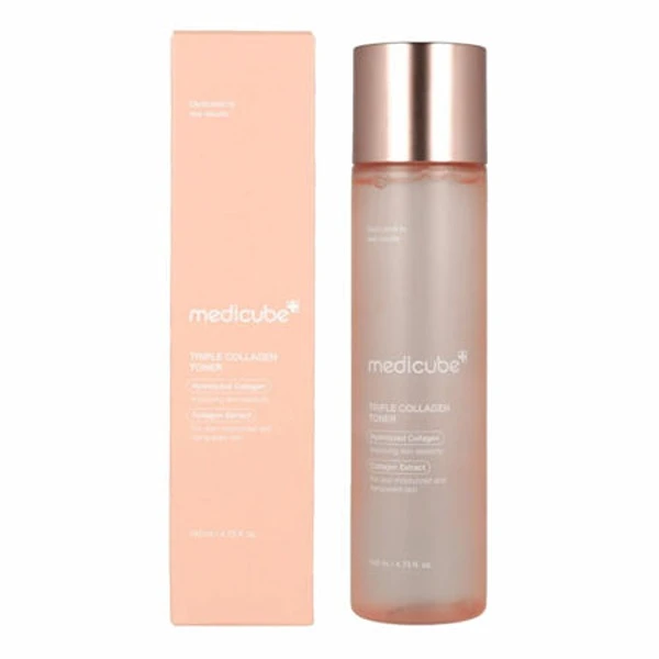 تونر آبرسان و جوانساز صورت مدیکیوب مدل کلاژن مناسب برای انواع پوست حجم 140 میلی لیتر