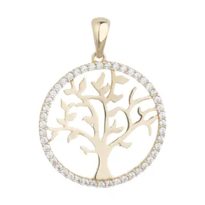 آویز گردنبند طلا 18 عیار زنانه قیراط طرح درخت کد GH5305