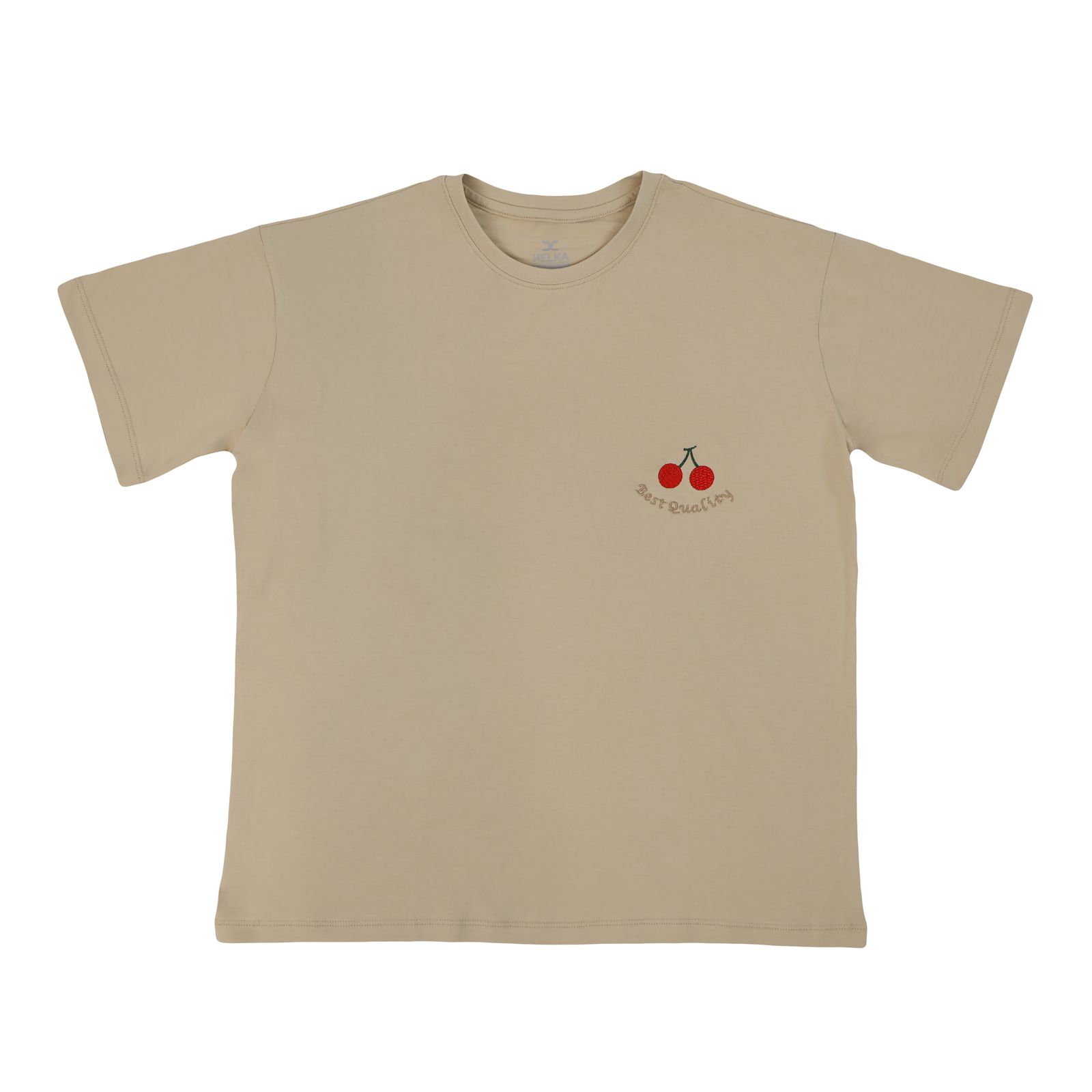 تی شرت آستین کوتاه زنانه هلکاپاژ مدل ساده گلدوزی - - 1