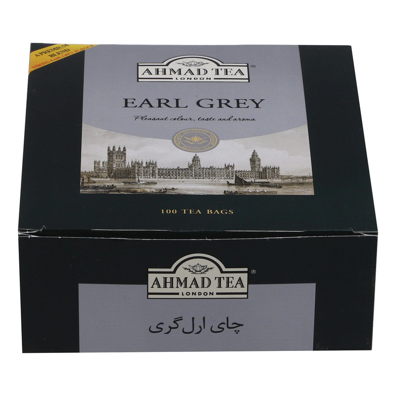 چای کیسه ای احمد مدل Earl Gray بسته 100 عددی