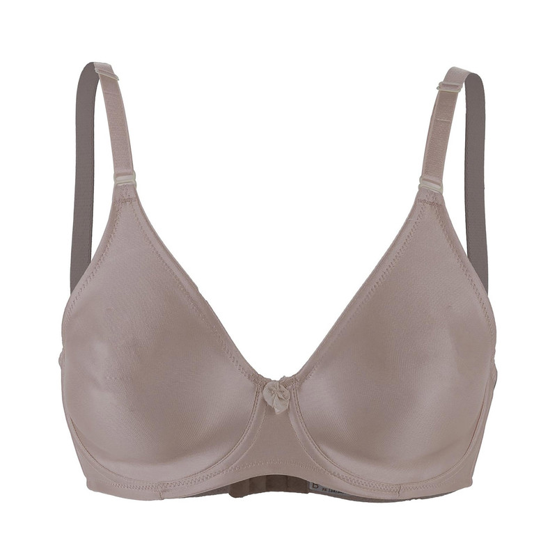 سوتین زنانه لین مدل فنردار کد 4680-741 رنگ نسکافه ای