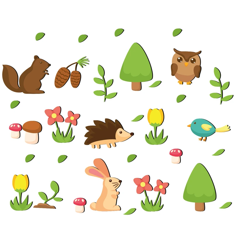 استیکر چوبی باروچین طرح Spring Animal