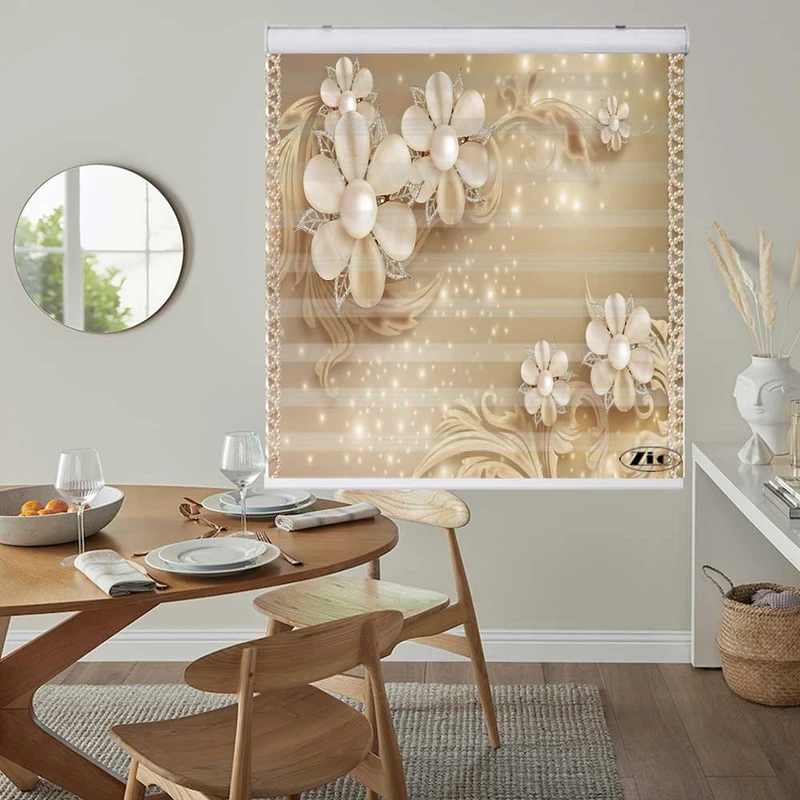 پرده زبرا زیو کد 3D1319 سایز 150x200 سانتی متر