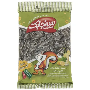 تخمه آفتابگردان سنجابک با طعم موهیتو مقدار 120 گرم