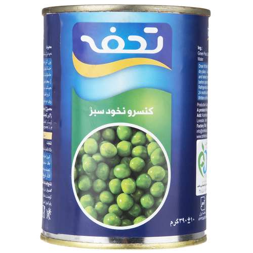 کنسرو نخود سبز تحفه مقدار 390 گرم