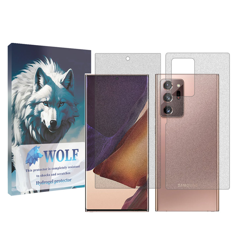 محافظ صفحه نمایش مات ولف مدل Tough مناسب برای گوشی موبایل سامسونگ Galaxy Note 20 Ultra به همراه محافظ پشت گوشی