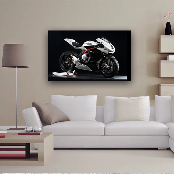 پوستر مدل موتور اسپرت سفید کد1087