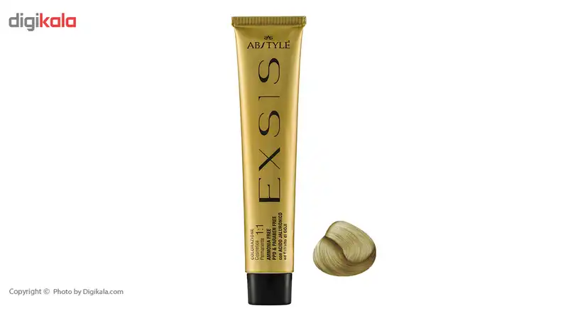 رنگ مو ای بی استایل بدون آمونیاک سری اکسیس مدل زیتونی, بلوند زیتونی خیلی روشن پلاتینه شماره M10