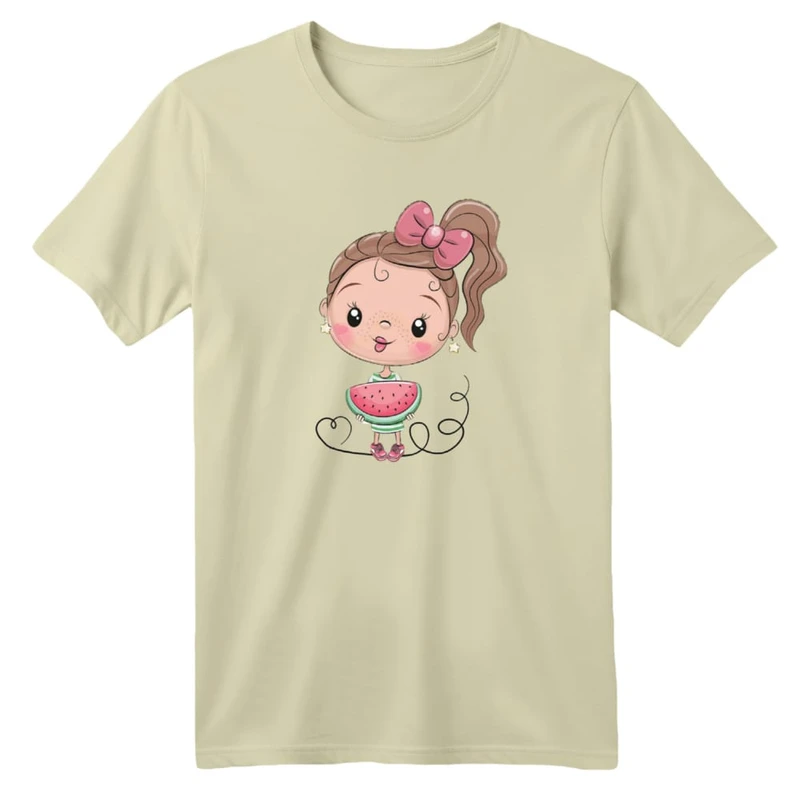 تی شرت آستین کوتاه بچگانه مدل دخترک یلدایی کد 11