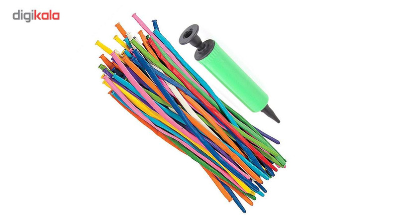 بادکنک ماری مدل لاتکس به همراه تلمبه بسته 10 عددی