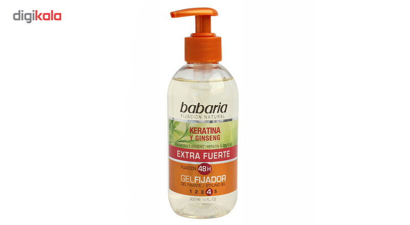 ژل مو قوی باباریا مدل كراتین و جینسنگ حجم 300 میلی لیتر