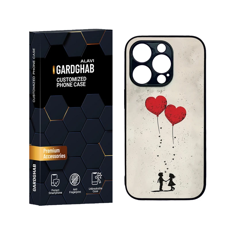 کاور گارد قاب علوی مدل دورژله  عاشقانه مناسب برای گوشی موبایل اپل iPhone 14 Pro Max