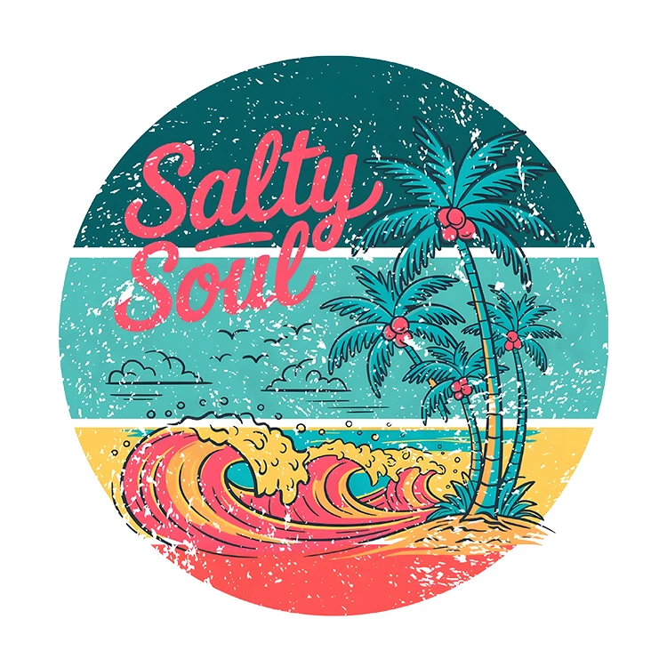 استیکر پارچه و لباس پاد آفرین مدل ساحل کد S6103