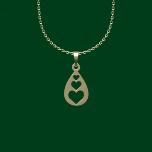 گردنبند طلا 18 عیار زنانه مدوپد مدل قلب کد FF2-1-1036