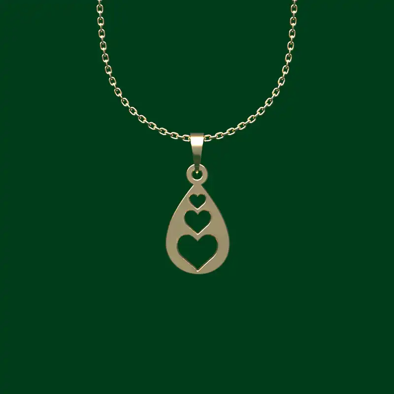 گردنبند طلا 18 عیار زنانه مدوپد مدل هندسی کد CA10078