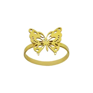 انگشتر نقره زنانه دلی جم طرح  پروانه  کد D 537