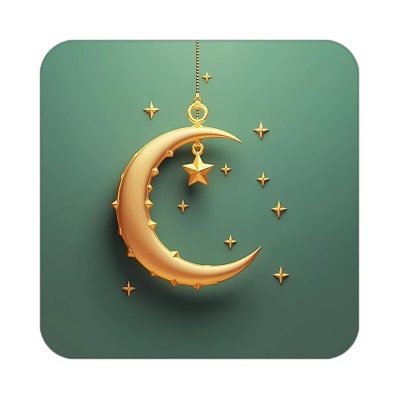 زیر لیوانی کاکتی طرح ماه و ستاره مدل mp53009