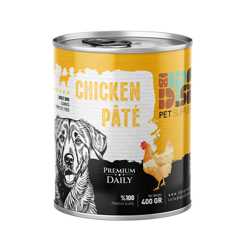 کنسرو غذای سگ دی پی اس مدل پته طعم مرغ وزن ۸۰۰ گرم