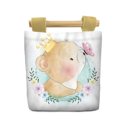 سبد اسباب بازی شمسه نگار مدل آویز طرح خرس و پروانه کد P06