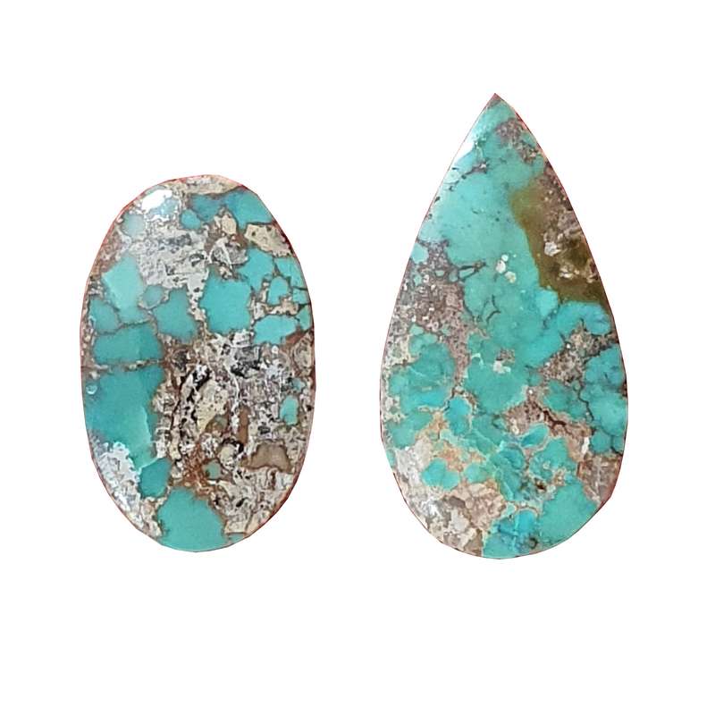 سنگ فیروزه نیشابور کد CZN5011 مجموعه 2 عددی