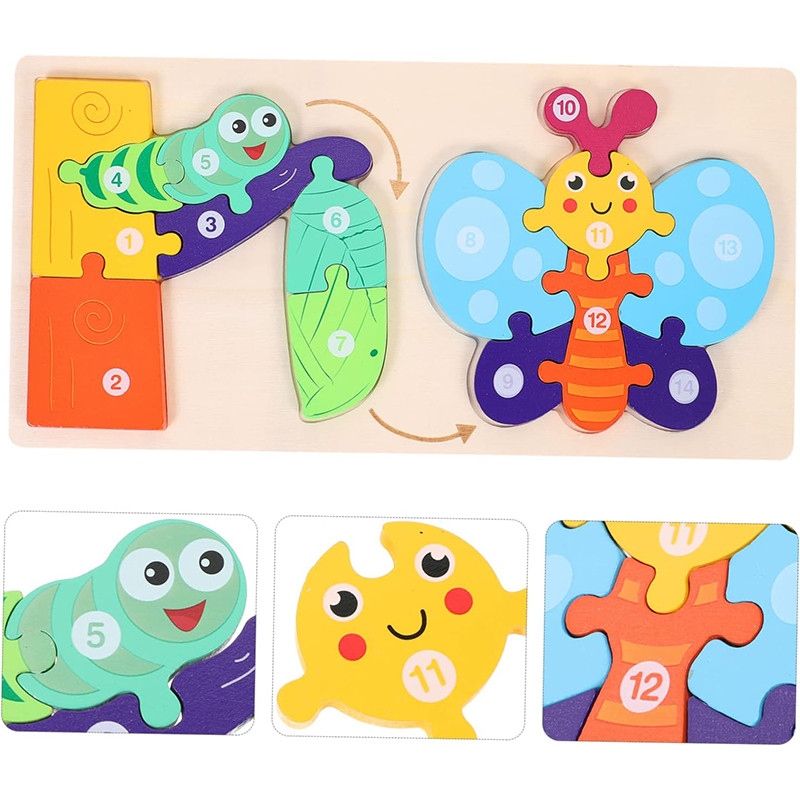 پازل آموزشی مدل جورچین مراحل رشد پروانه