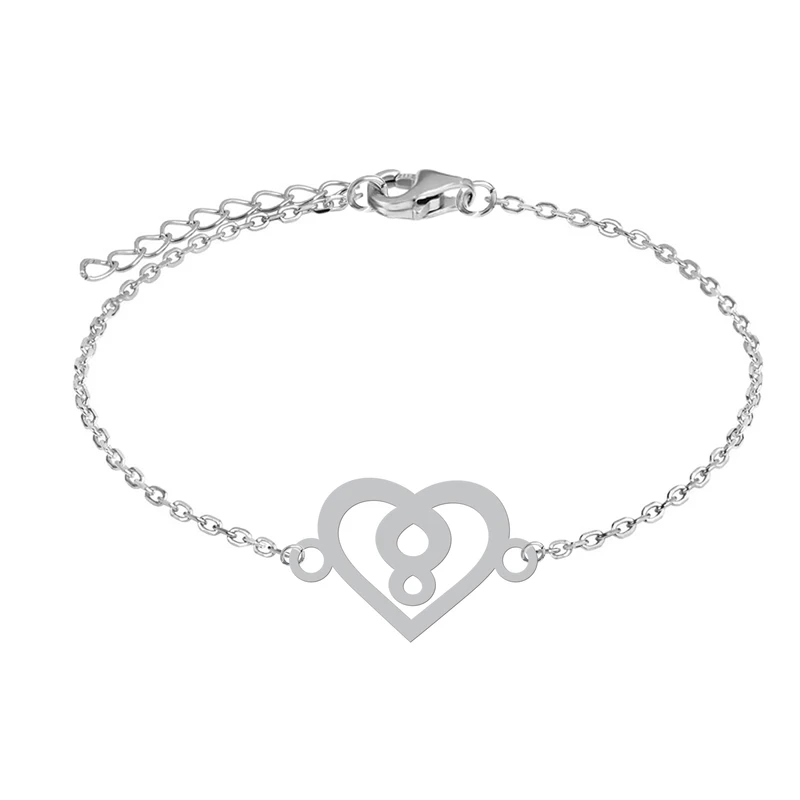 دستبند زنجیری زنانه هایکا طرح قلب کد zd.h 340