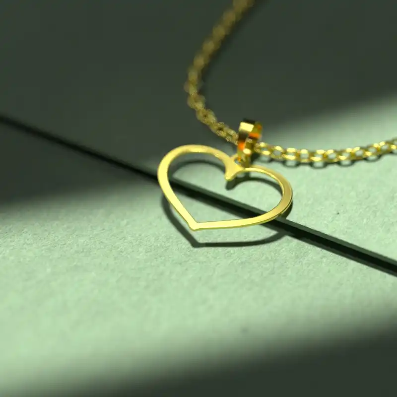 گردنبند طلا 18 عیار زنانه مدوپد مدل قلب کد E1126