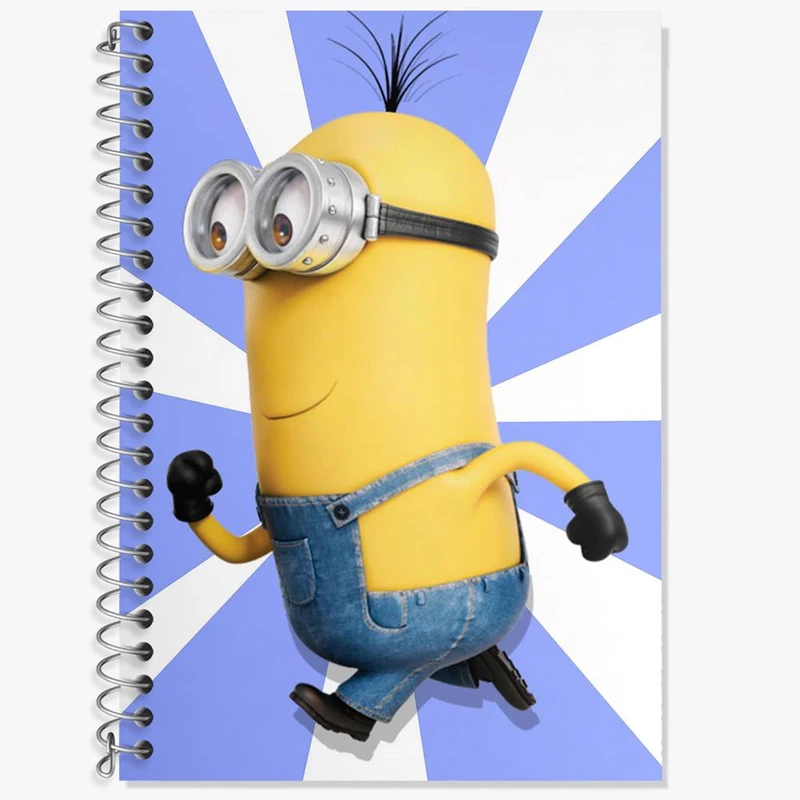 دفتر زبان 50 برگ خندالو مدل دو خط طرح مینیون Minions کد 2450