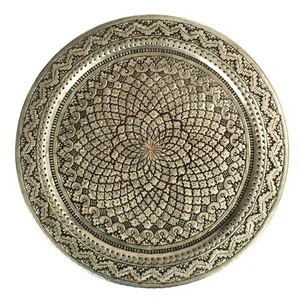 سینی قلمزنی مسی طرح شمسه کد 50