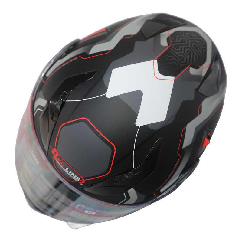 کلاه کاسکت ردلاین مدل 939_MATT BLACK_Grey Lose