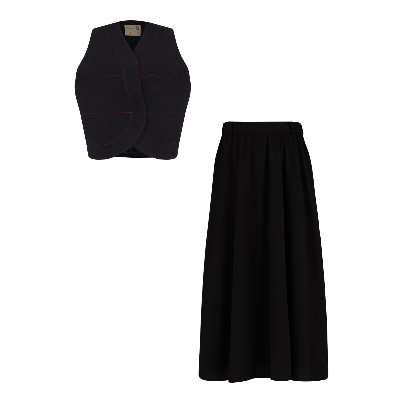 ست جلیقه و دامن زنانه السانا مدل فرانک کد 202201 - - 1