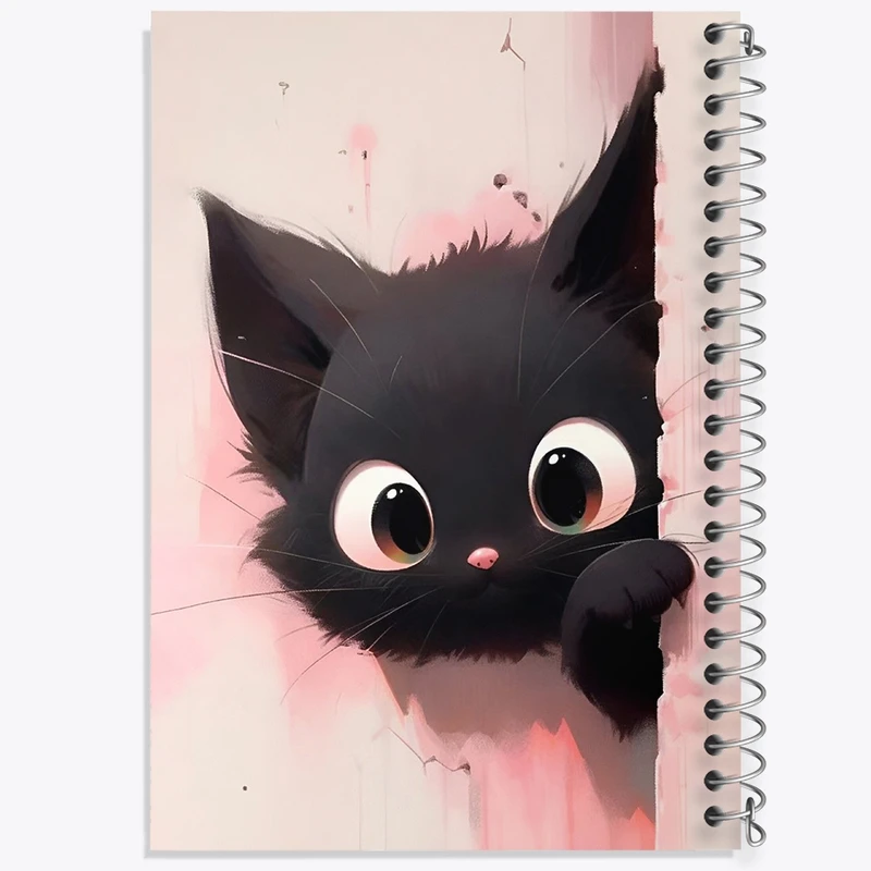 دفتر مشق 50 برگ خندالو طرح گربه (Cat) کد F928