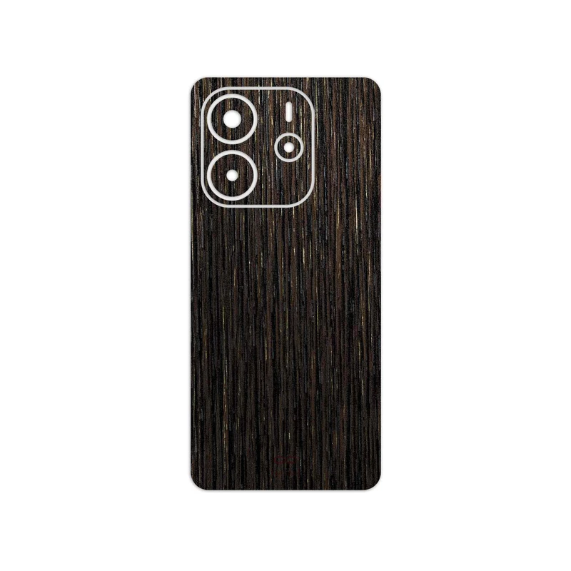 برچسب پوششی ماهوت مدل Dark-Gold-Stripes-Wood مناسب برای گوشی موبایل شیائومی Redmi Note 14 4G