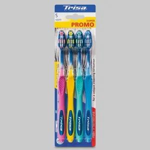 Trisa Super Promo Flexible Head Soft Toothbrush 4pcs