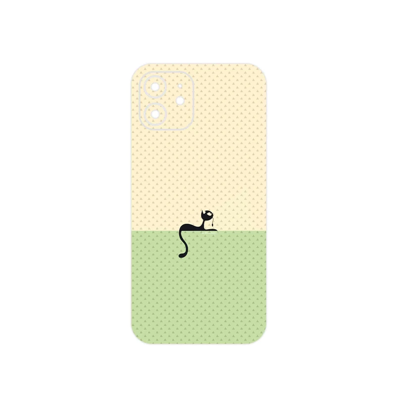 برچسب پوششی ماهوت مدل Minimal Internet Cat Icon مناسب برای گوشی موبایل اپل iPhone 12