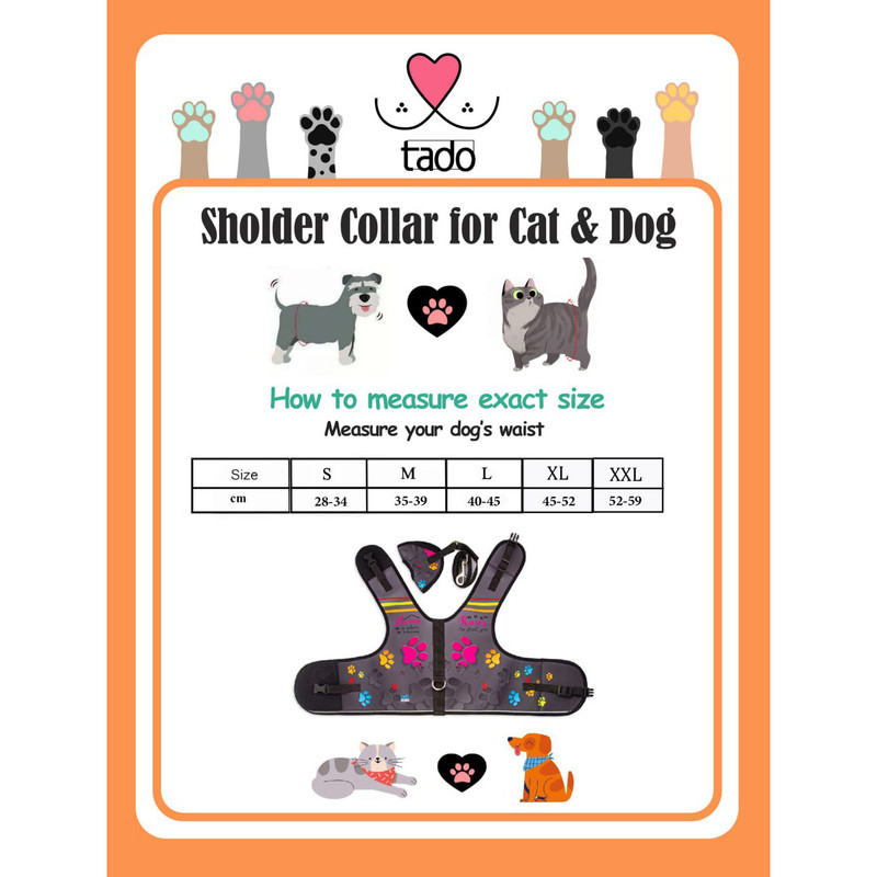 قلاده کتفی سگ تادو کد S104 سایز XL