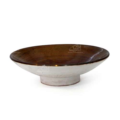 کاسه سفالی آرانیک لعاب احیایی رنگ ‏قهوه ای‏ طرح ‏ساده‏ مدل 1004000032