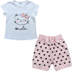 ست تی شرت و شلوارک دخترانه نیروان مدل 1999 -5